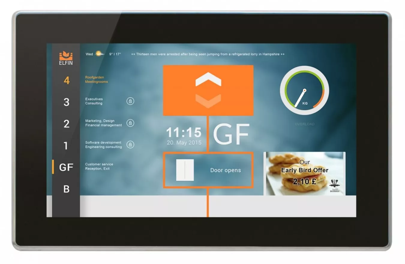 With flexyPage displays the possibility of access control via a PIN entry is given.
