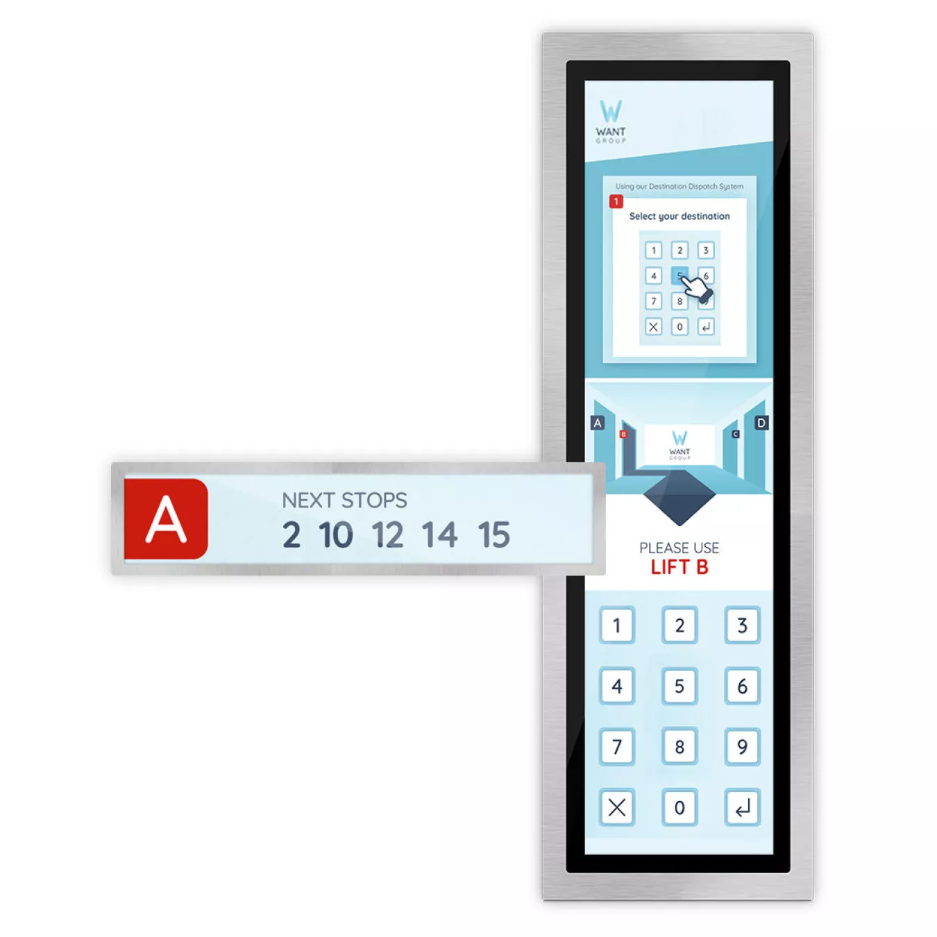 Stretched destination dispatch displays