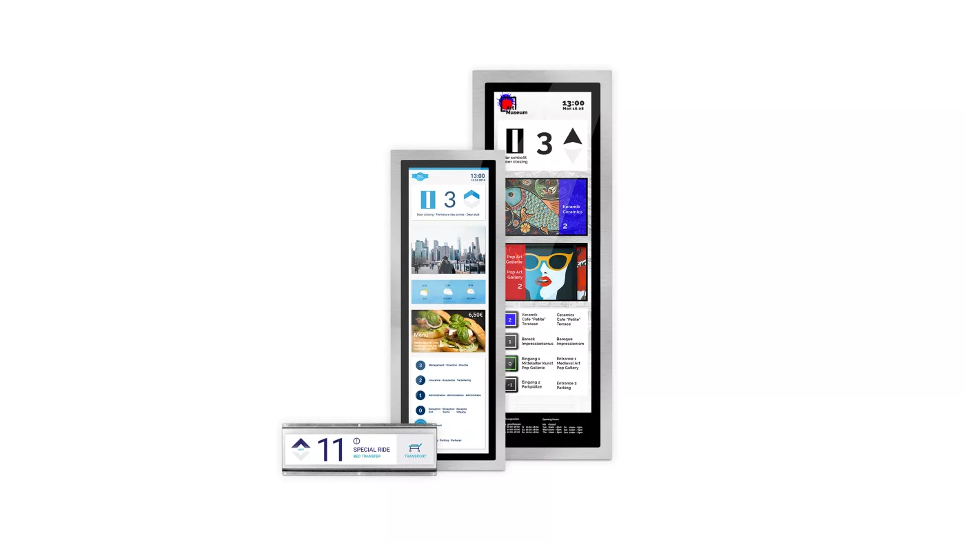 Stretched displays for elevators