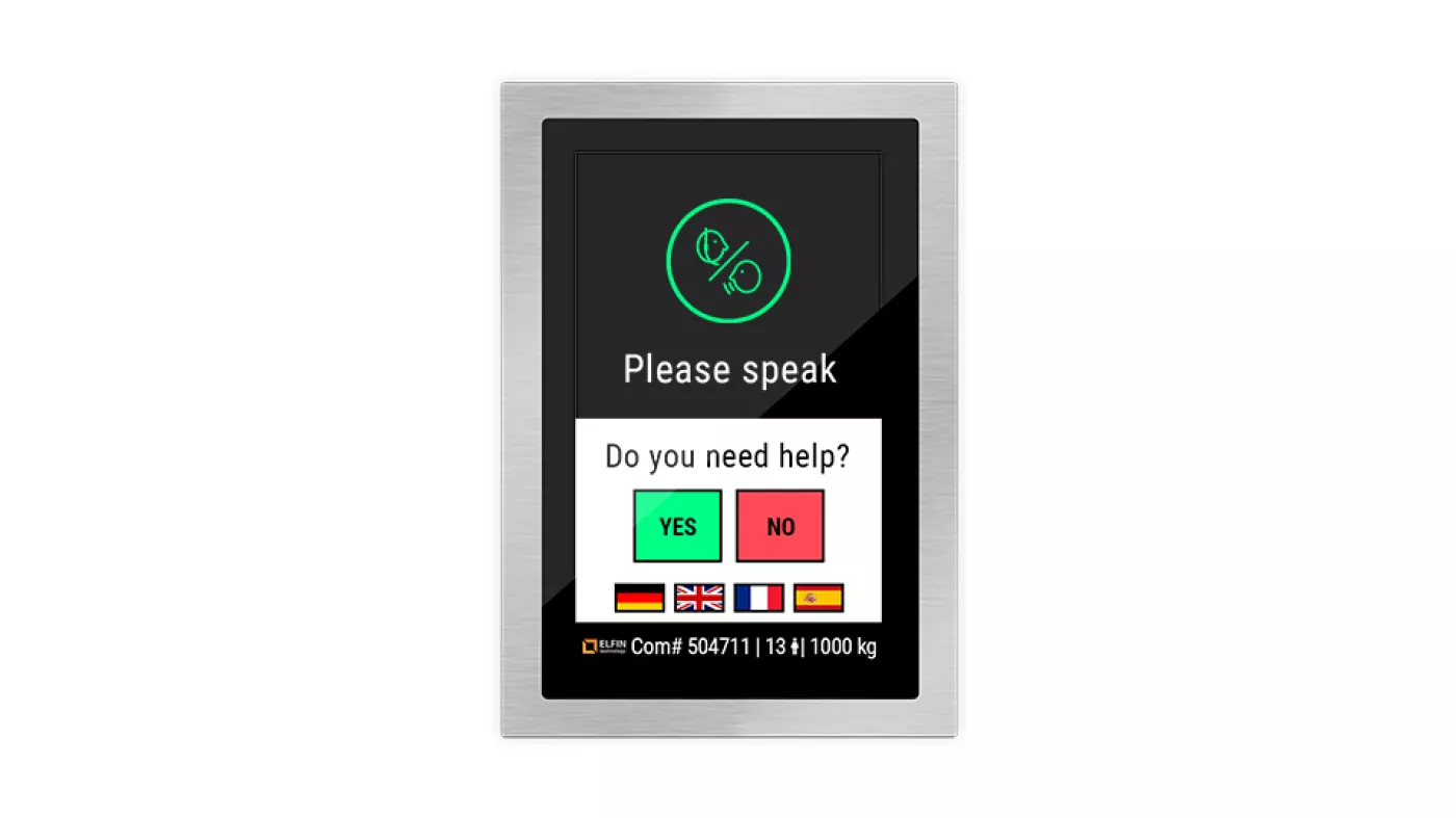 Tender specification two-sense communication for hearing impaired emergency call in elevators